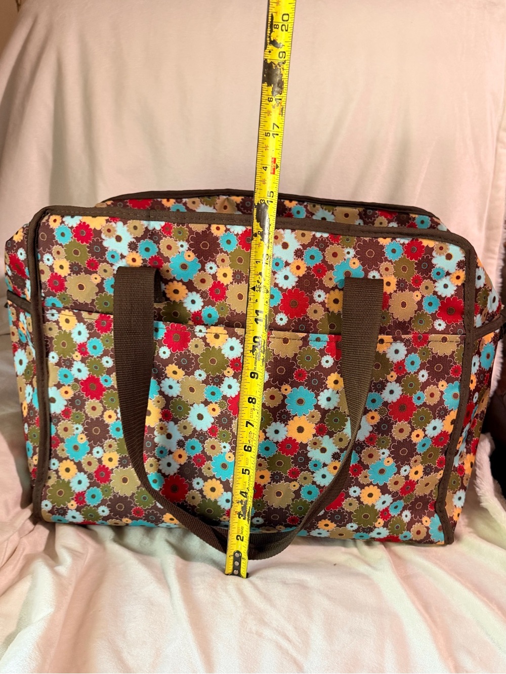 Thirty One Large Insulated Floral Canvas Tote - Picture 9 of 11